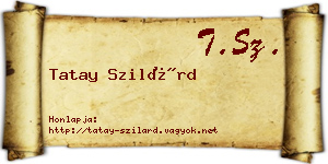 Tatay Szilárd névjegykártya