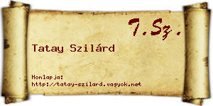 Tatay Szilárd névjegykártya