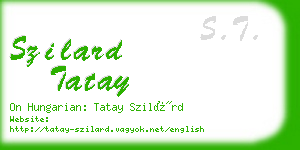 szilard tatay business card